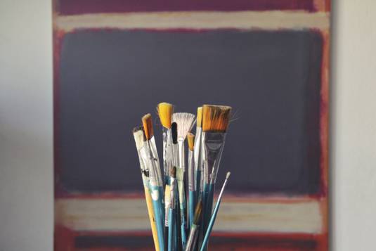 A set of painting brushes